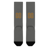 Custom Dark Grey Khaki Knee-High Sock