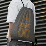 Custom Dark Grey Khaki Drawstring Bag