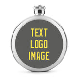 Custom Dark Grey Light Yellow Hip Flask