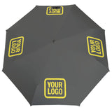 Custom Dark Grey Light Yellow Automatic Umbrella