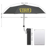 Custom Dark Grey Light Yellow Automatic Umbrella