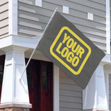 Custom Dark Grey Light Yellow Flag