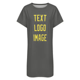 Custom Dark Grey Light Yellow Nachthemd