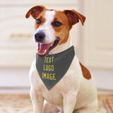 Custom Dark Grey Light Yellow Pet Scarf