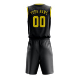 Custom Dark Grey Light Yellow Basketball Set