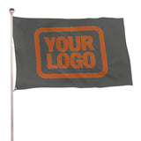 Custom Dark Grey Orange Flag