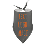 Custom Dark Grey Orange Pet Scarf