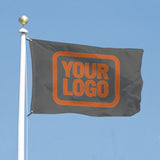 Custom Dark Grey Orange Flag