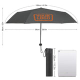 Custom Dark Grey Orange Automatic Umbrella