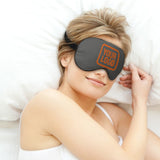 Custom Dark Grey Orange Sleep Mask