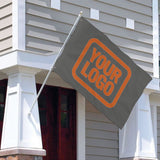 Custom Dark Grey Orange Flag