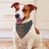 Custom Dark Grey Orange Pet Scarf