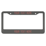 Custom Dark Grey Copper Rose License Plate Frame