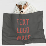 Custom Dark Grey Copper Rose Pet Blanket