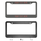 Custom Dark Grey Copper Rose License Plate Frame