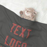 Custom Dark Grey Copper Rose Pet Blanket
