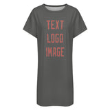 Custom Dark Grey Copper Rose Nachthemd