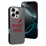 Custom Dark Grey Crimson Red Phone Case