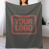 Custom Dark Grey Copper Rose Blanket