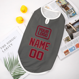 Custom Dark Grey Crimson Red Pet Vest