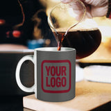 Custom Dark Grey Crimson Red Mug