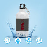 Custom Dark Grey Crimson Red Sports Bottle