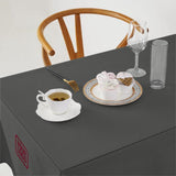 Custom Dark Grey Copper Rose Square Table Cloth