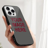 Custom Dark Grey Crimson Red Phone Case