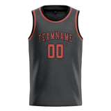 Custom Dark Grey & Copper Rose Colors Design Sports Basketball Jersey