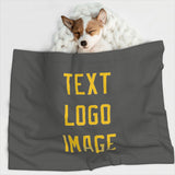 Custom Dark Grey Gold Pet Blanket