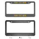 Custom Dark Grey Gold License Plate Frame