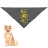 Custom Dark Grey Gold Pet Scarf