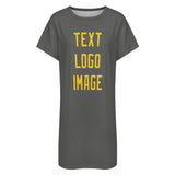 Custom Dark Grey Gold Nachthemd