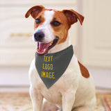 Custom Dark Grey Gold Pet Scarf