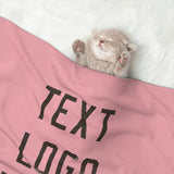 Custom Light Pink Brown Pet Blanket
