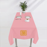 Custom Light Pink Brown Square Table Cloth