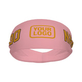 Custom Light Pink Yellow Sports headband
