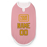 Custom Light Pink Yellow Pet Vest