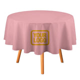 Custom Light Pink Yellow Round Table Cloth