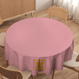 Custom Light Pink Yellow Round Table Cloth