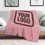 Custom Light Pink Brown Blanket