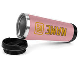 Custom Light Pink Yellow Stainless Steel Water Cup