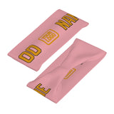 Custom Light Pink Yellow Sports headband