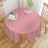 Custom Light Pink Yellow Round Table Cloth