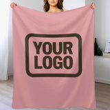 Custom Light Pink Brown Blanket