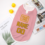 Custom Light Pink Yellow Pet Vest