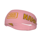 Custom Light Pink Yellow Sports headband