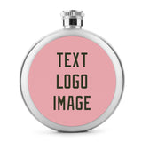 Custom Light Pink Olive Hip Flask
