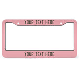 Custom Light Pink Olive License Plate Frame