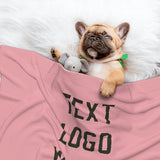 Custom Light Pink Olive Pet Blanket